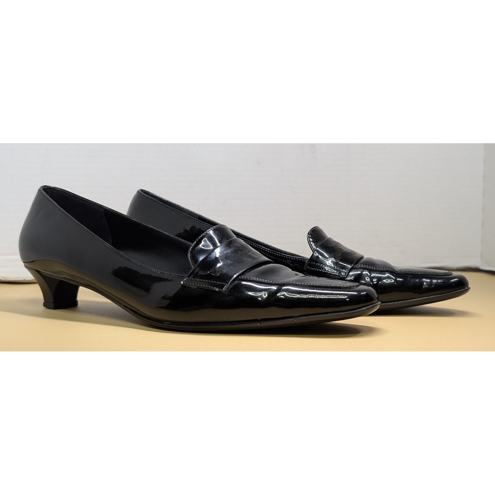Salvatore Ferragamo Women DL 27626 Gancini Patent Kitten Heel Pump Size 9.5 A - Picture 4 of 13
